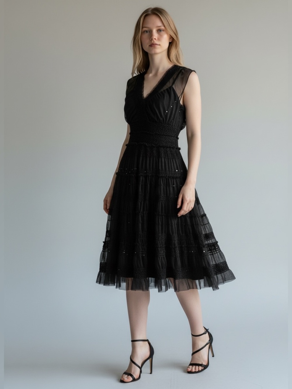 Max Studio Black Lace Dress